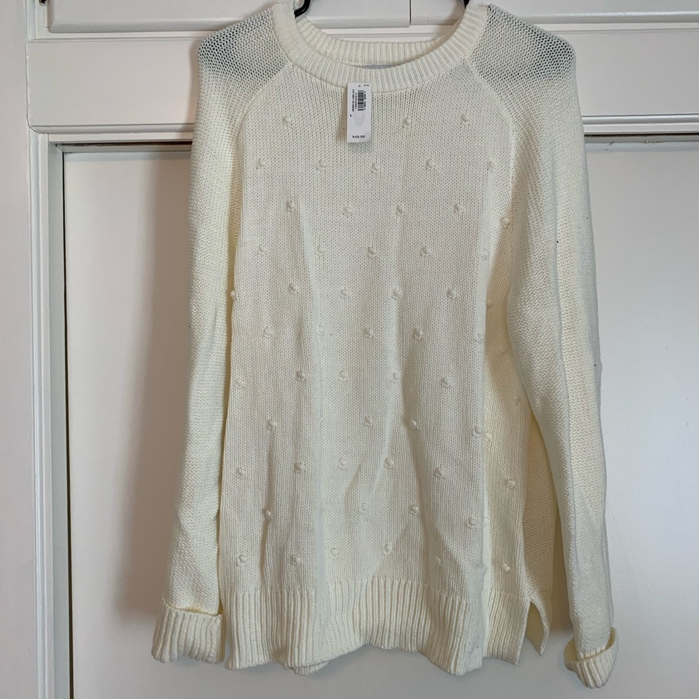 NWT white sweater